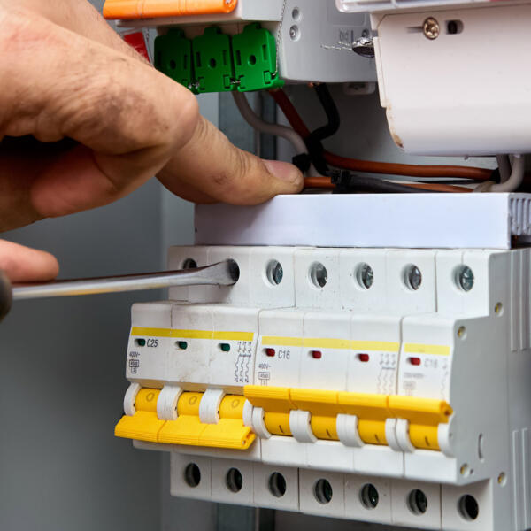 Switchboard being upgraded by Geelong electrician